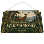Traditionelles Schild für Jäger mit Rothirsch|p:2020914|h:e58661f42c53855b6837498164e18f04