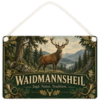 Traditionelles Schild für Jäger mit Rothirsch|p:2020915|h:adbebba94552d87555659f2ae5ff73f4