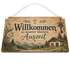 Gemütliches Holzschild für Ferienwohnung mit Häuschen|p:2020917|h:e2425b6b7628e6f4cc2d1c1839b29a44