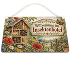 Nostalgisches Schild zum Insektenhotel mit Biene und Kornblumen|p:2020924|h:24be8da2944cf72c3c001231f844018b