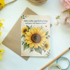 Herzliche Geburtstagskarte mit Sonnenblume|p:2020953|h:9dc595dc8b94973fc2707628c53326b0