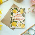 Spritzige Geburtstagskarte mit Zitrone|p:2020959|h:9bd0d82ed25989fd65f3630565053b5c