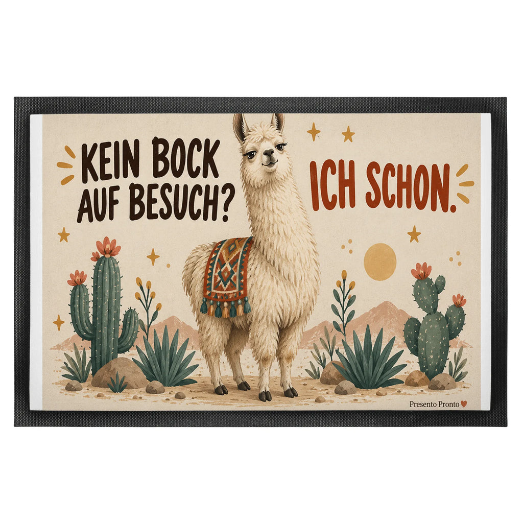 Lustige Fußmatte mit Lama für humorvolle Gastgeber|p:2020961|h:090980820f02f027c48f405c82be98d9