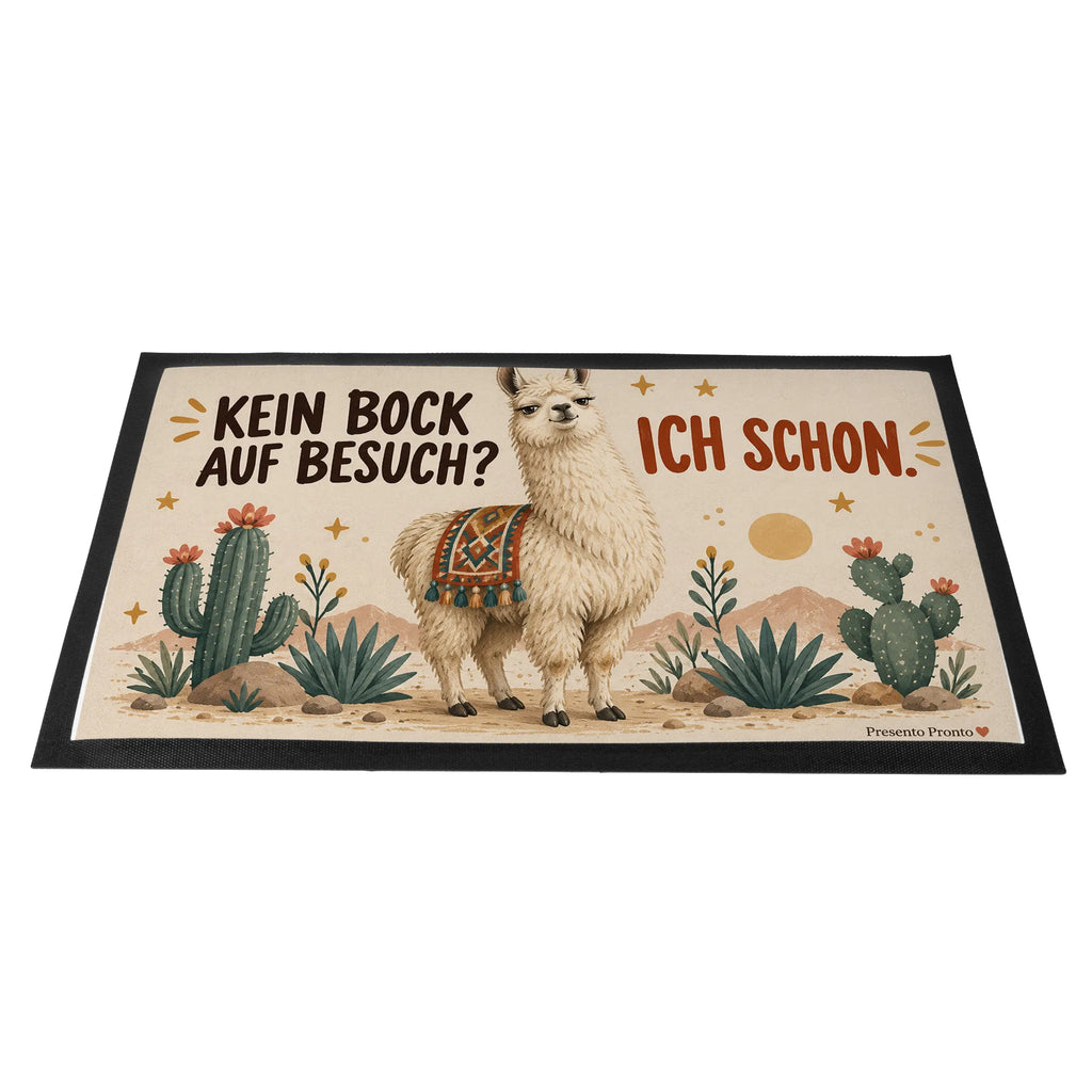 Lustige Fußmatte mit Lama für humorvolle Gastgeber|p:2020961|h:70009477405329817339a87c67e20f77