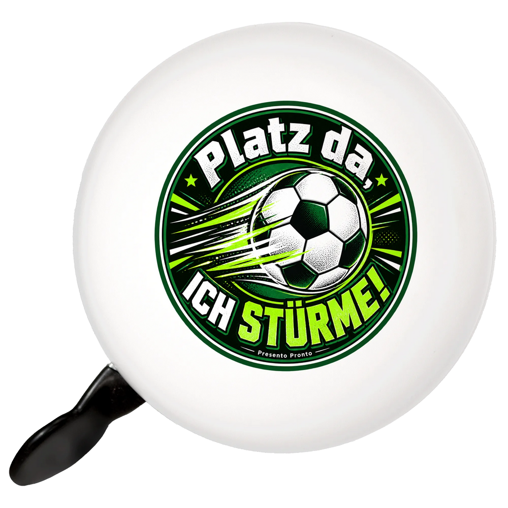 Lustige Fahrradklingel für Fußballfans mit stürmendem Ball|p:2020973|h:c6e48944d95aeb7a9ae3b6efa5f6fde0