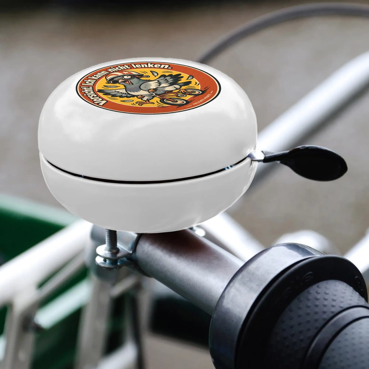 Lustige Fahrradklingel für Erwachsene mit Taube