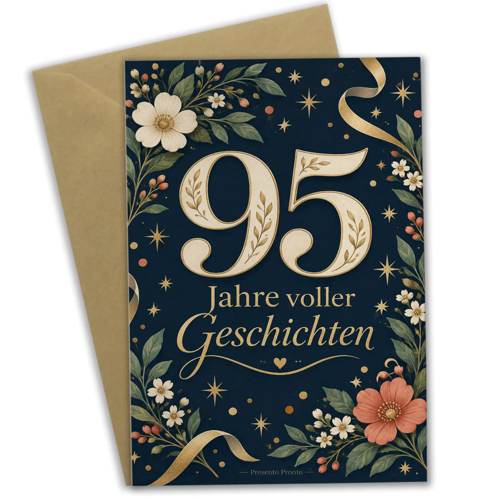Elegante Geburtstagskarte zum 95. Geburtstag mit Zahl 95|p:2020977|h:1bed99072e9c0e958075901d0c098908