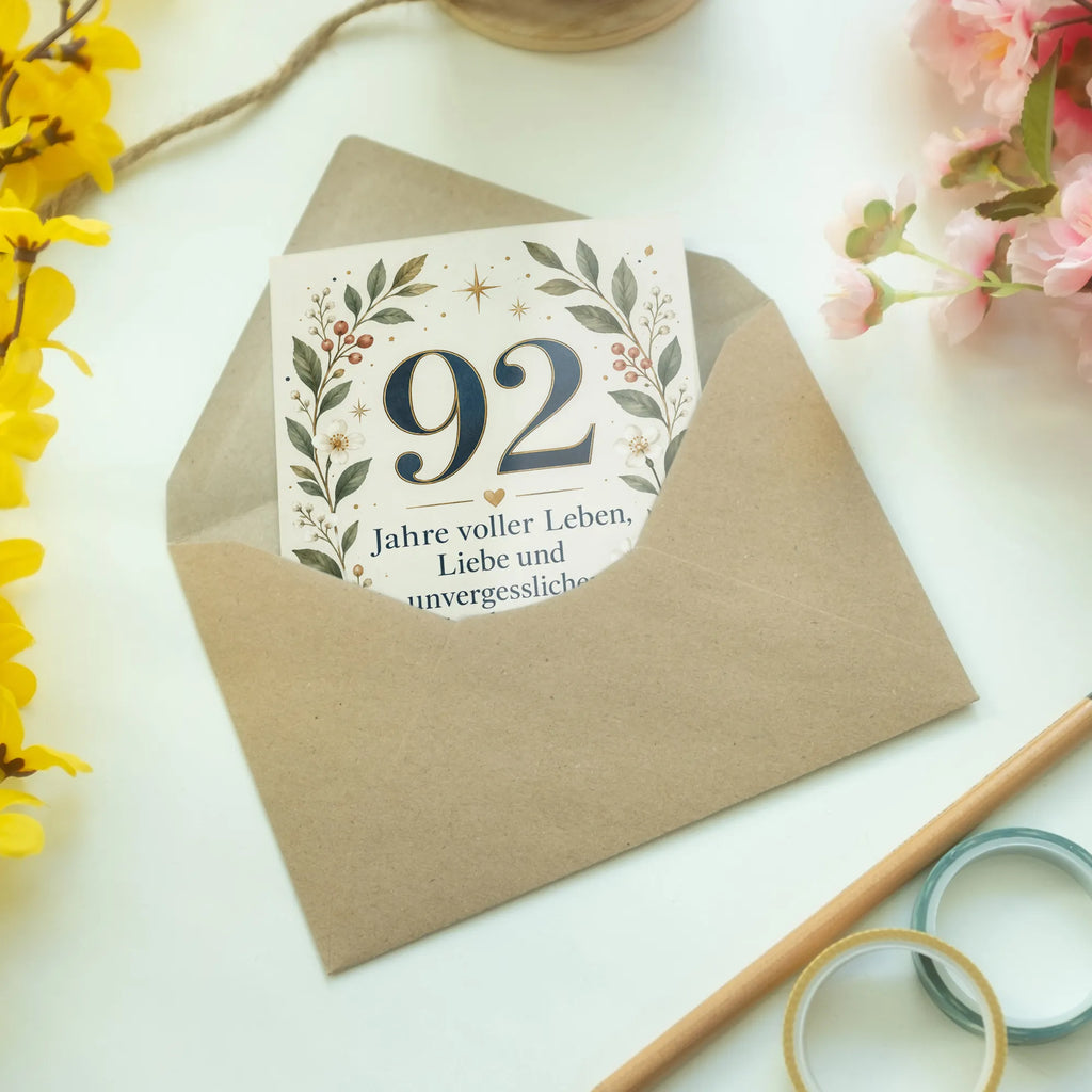 Elegante Geburtstagskarte zum 92. Geburtstag mit großer Zahl 92|p:2020979|h:258f827c39fe86ce9fc3efec8e81a27a