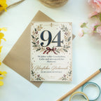 Elegante Geburtstagskarte zum 94. Geburtstag mit großer Zahl 94|p:2020981|h:10da6c754b71718db3112757b955c919