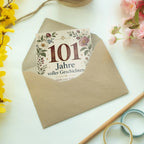 Feierliche Karte zum 101. Geburtstag mit Wildblumen|p:2020983|h:35da89f1453b2778ff0730a4146e40a0