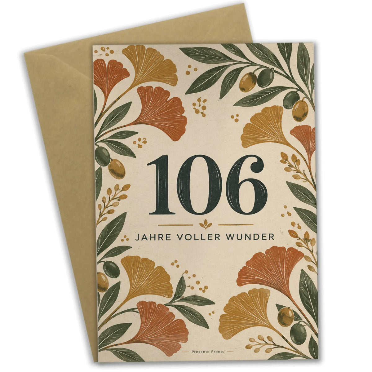 Würdevolle Geburtstagskarte zum 106. Geburtstag voller Wunder