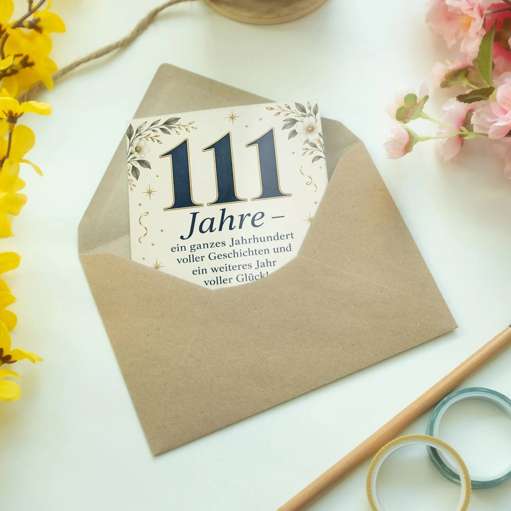 Elegante Geburtstagskarte zum 111. Geburtstag mit goldener 111|p:2020999|h:3a3e85f19afa119ee79c451f27f4ca84