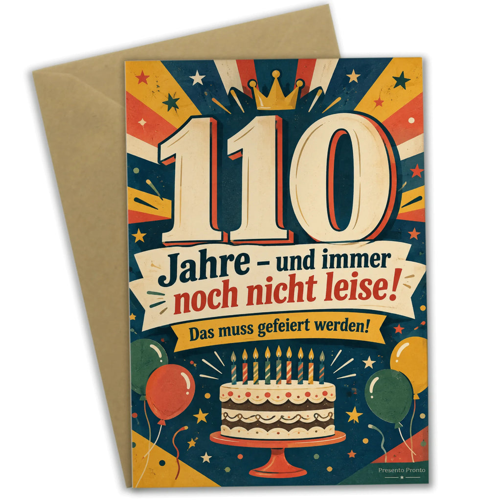 Lustige Geburtstagskarte zum 110. Geburtstag mit großer Zahl 110|p:2021002|h:497b5f89387b480d368217a2210ad0ef