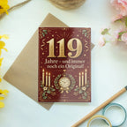 Würdige Geburtstagskarte zum 119. Geburtstag mit goldener Zahl|p:2021017|h:54d0df182385ec6b9bd91e68ac136fa9
