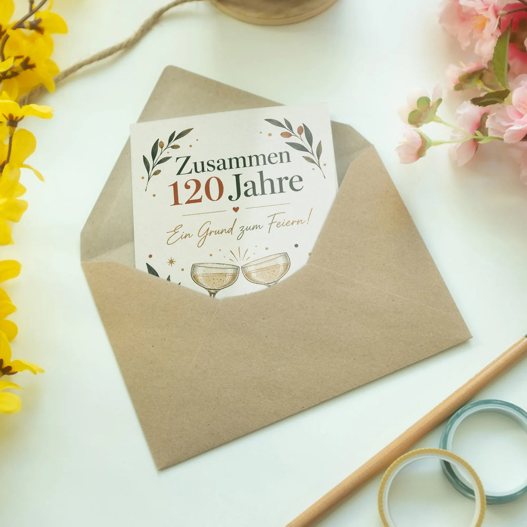 Elegante Geburtstagskarte zum gemeinsamen 120. Geburtstag mit Sektgläsern|p:2021019|h:aad6b6db7f4a49f5985cc5f2aed6b396