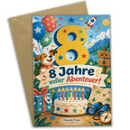 Fröhliche Geburtstagskarte zum 8. Geburtstag mit Ballons|p:2021025|h:592f62ed47f117c264a5752cd01aced9