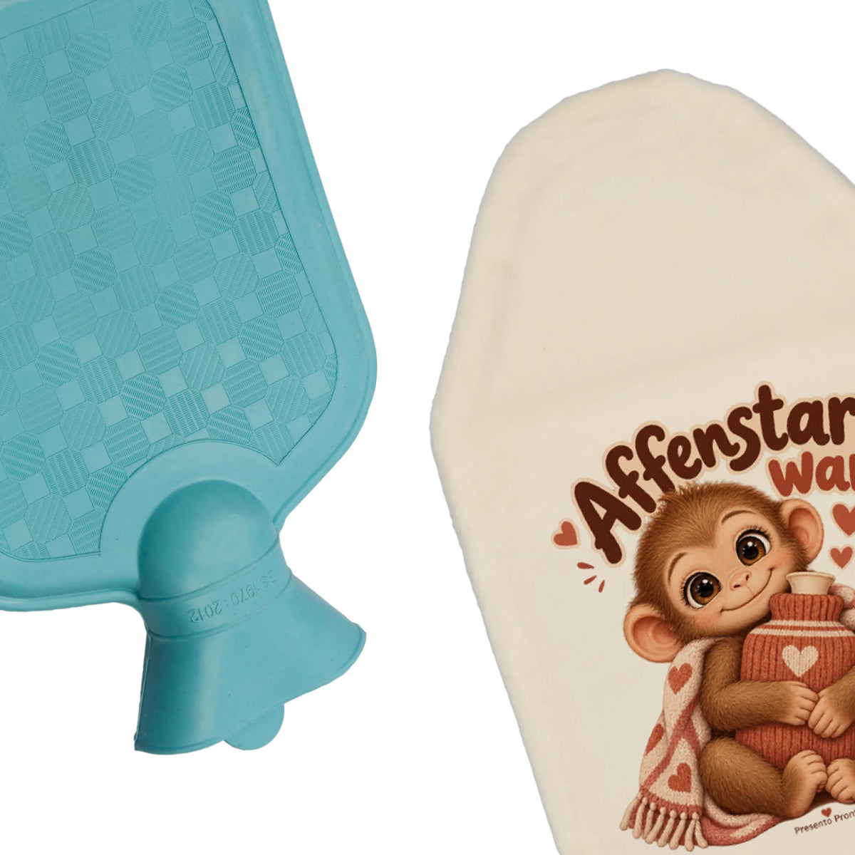 Süße Wärmflasche mit Babyaffe für Kinder