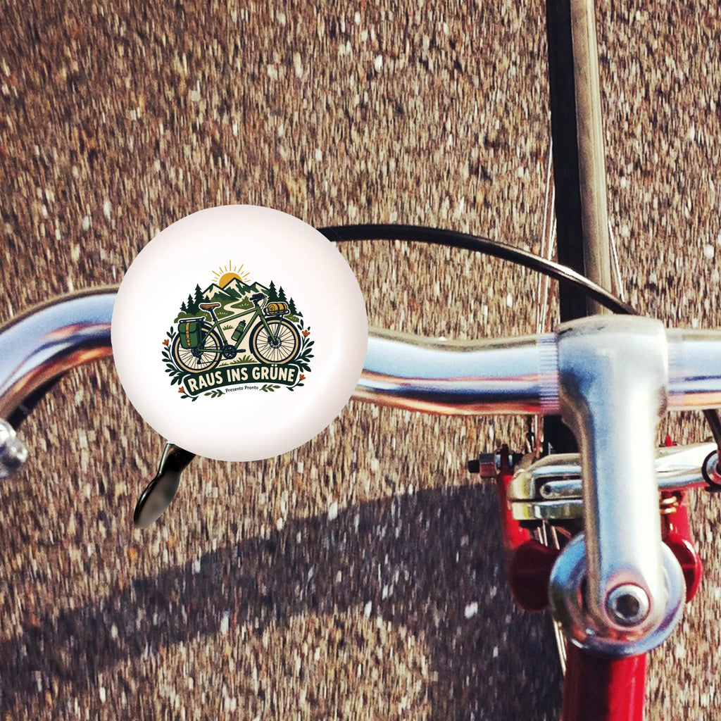 Naturverbundene Fahrradklingel fürs Trekkingrad mit Bergsonne|p:2021098|h:9ef7588905104039754e748c45c04ae8