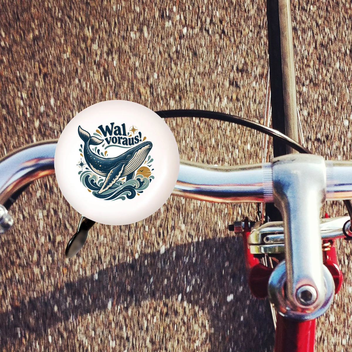Lustige Fahrradklingel mit Wal für Meeresfans