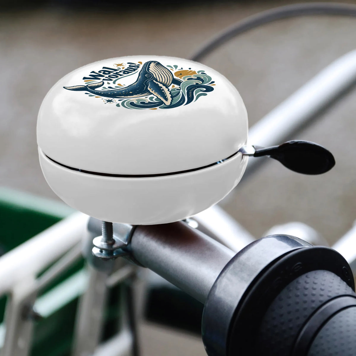 Lustige Fahrradklingel mit Wal für Meeresfans