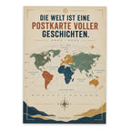 Nostalgische Postkarte mit Weltkarte für Weltenbummler|p:2021109|h:a2ae766d7f09e5163ce2b7e3ce28ab07