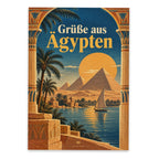 Nostalgische Urlaubspostkarte aus Ägypten mit Pyramiden|p:2021112|h:6b8c2b2f4ff68c92ed6f15312424712b