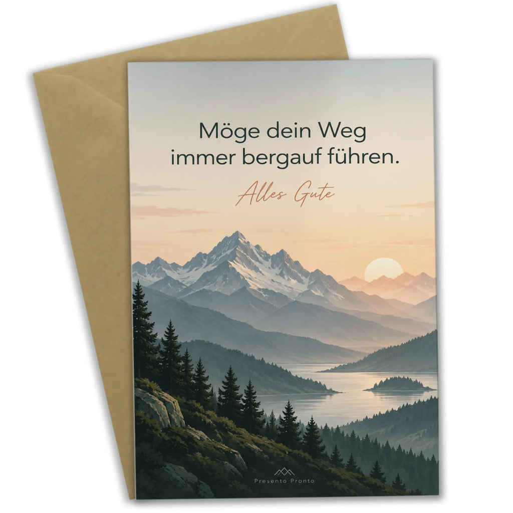 Motivierende Klappkarte mit Bergen zum Neuanfang|p:2021118|h:b3380f310ca4c4889d45d0b9d5ee5670