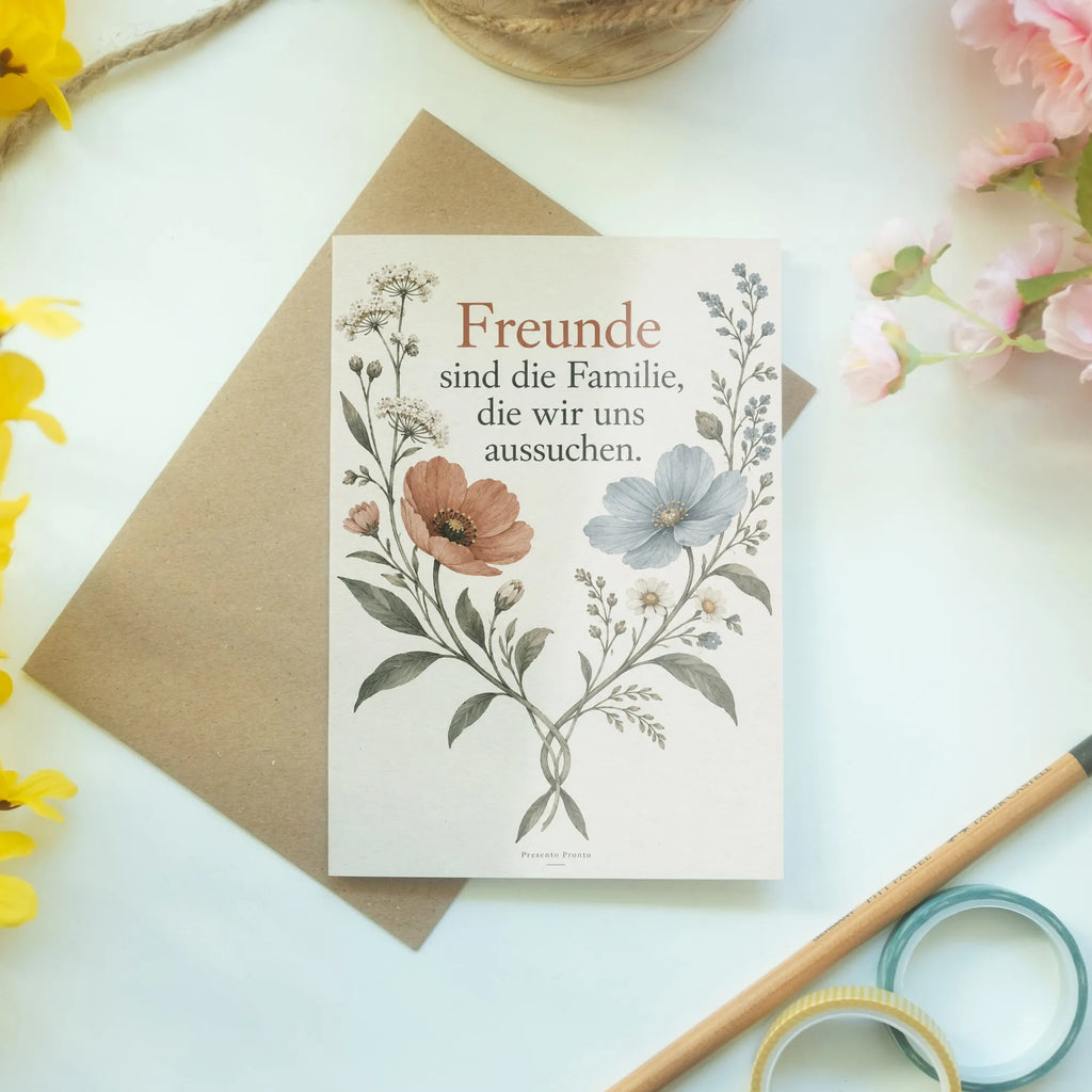 Herzliche Grußkarte zur Freundschaft mit Wildblumen|p:2021119|h:1f79daba347bc3d8bcb8f3fcf8f0c131