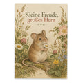 Herzliche Postkarte mit Maus für kleine Freuden