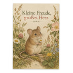 Herzliche Postkarte mit Maus für kleine Freuden|p:2021121|h:75a2c177f1800b9b46d420d5033ef265