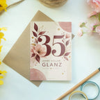 Elegante Geburtstagskarte zum 35. Geburtstag mit Zahl 35|p:2021123|h:69be93acf1142cab803cb73d76b4f5bc