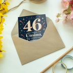 Lustige Karte zum 46. Geburtstag mit Zahl 46 in Dunkelblau|p:2021124|h:62fadec1220bdc896c9d4443052643bc