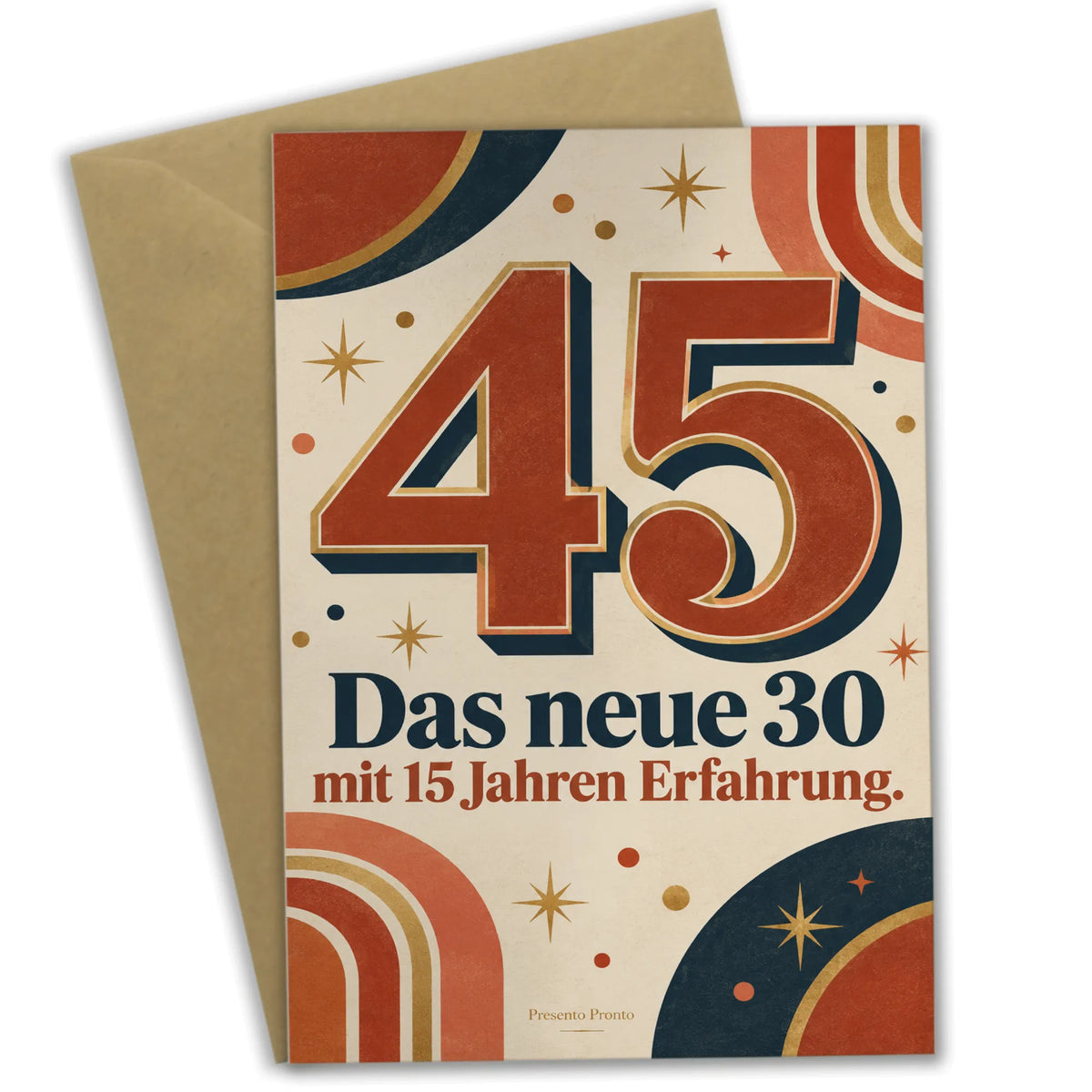 Lustige Geburtstagskarte zum 45. Geburtstag mit Zahl 45