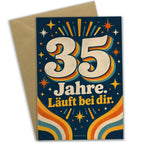 Lustige Geburtstagskarte zum 35. Geburtstag mit Retro-Zahl|p:2021131|h:21733d6da95d550f56ced7e8469bf80b