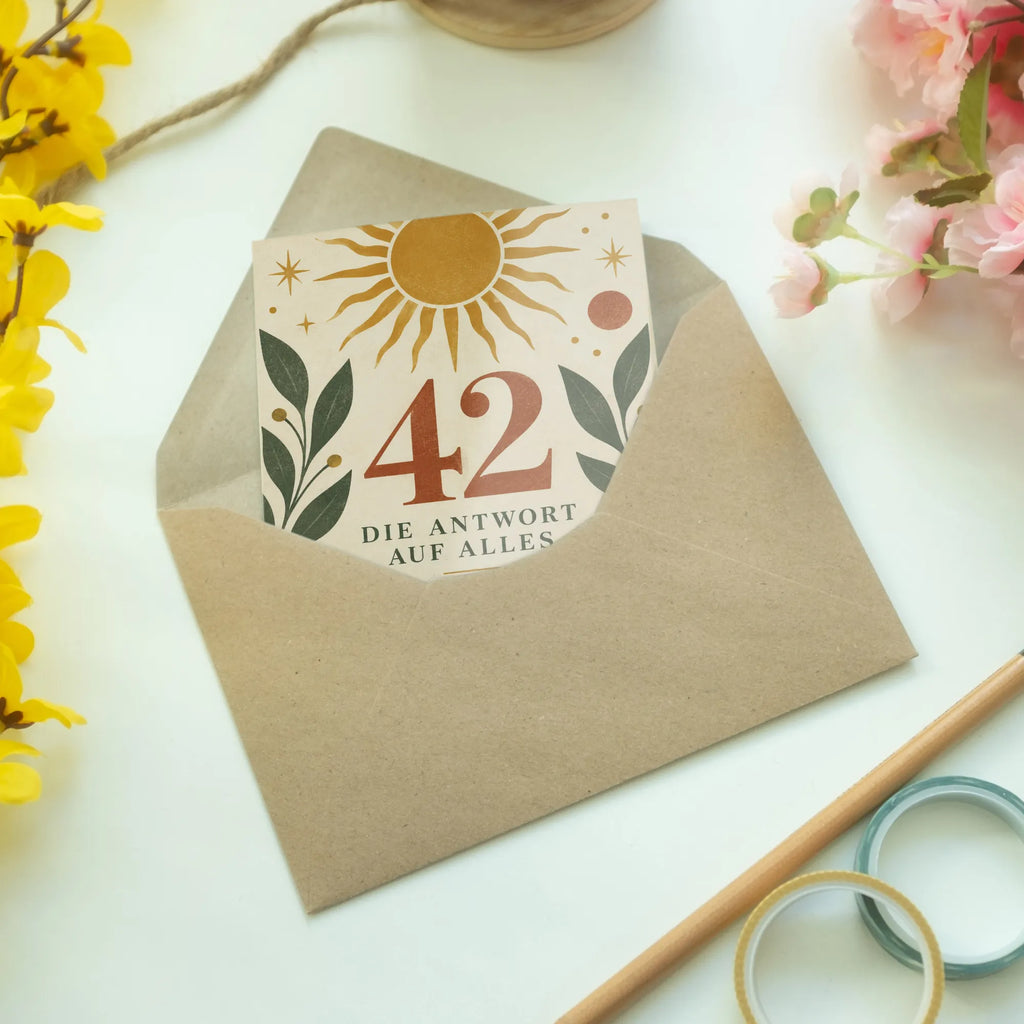 Lustige Geburtstagskarte zum 42. Geburtstag mit Sonne|p:2021135|h:fea3e4a41101b4857249c80a04a16589