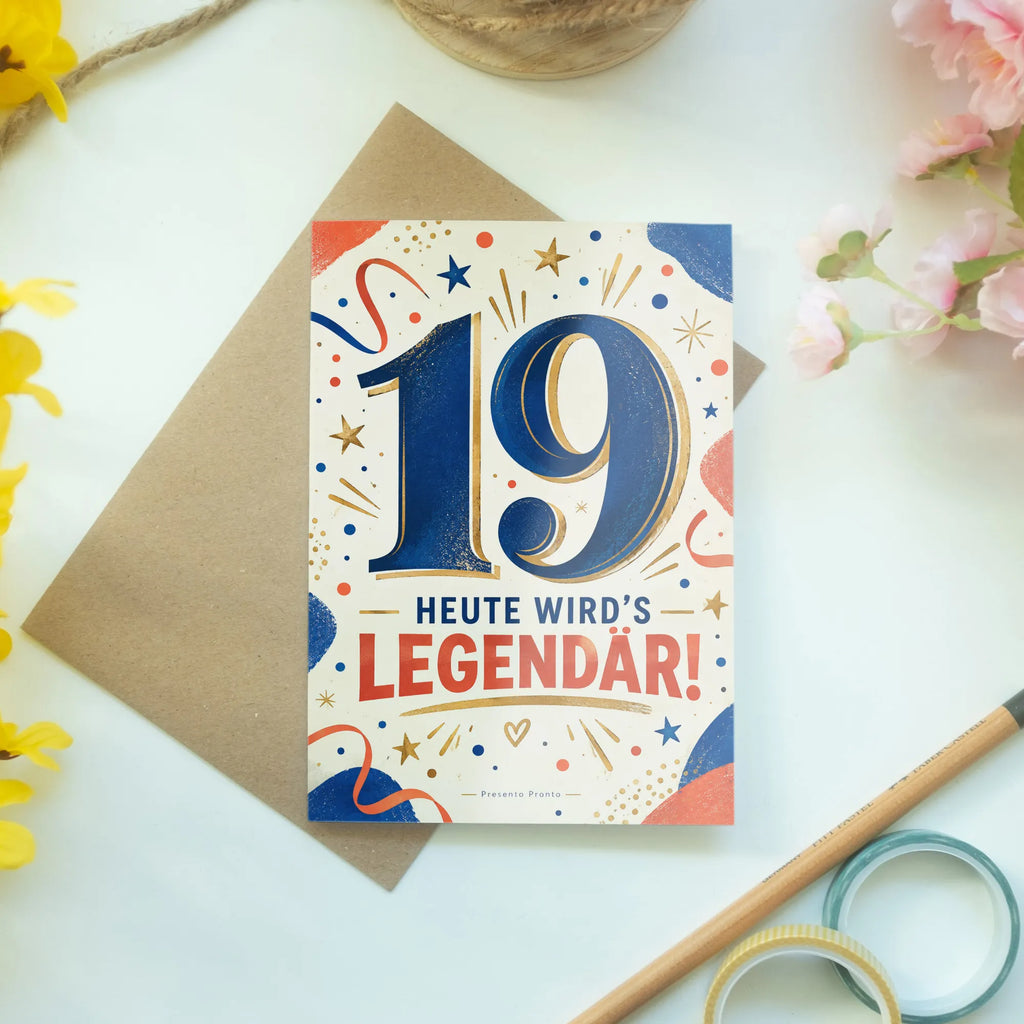 Lustige Geburtstagskarte zum 19. Geburtstag mit großer Zahl 19|p:2021141|h:ec8c38af06a22e2098ee3acde4d9d247