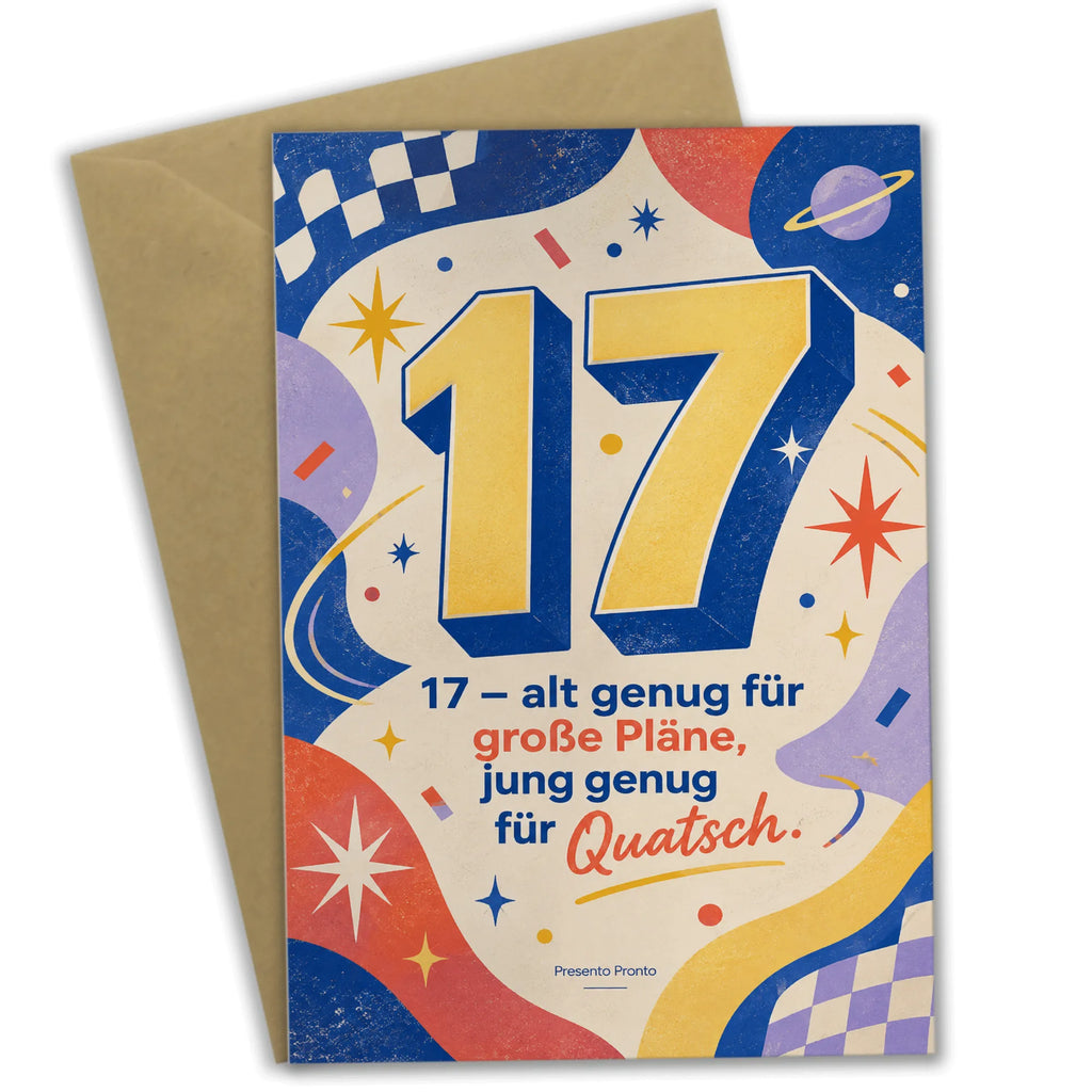 Lustige Geburtstagskarte zum 17. Geburtstag mit Zahl 17|p:2021147|h:6577240d0ca96f321f247eb035a6123e