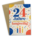 Lustige Geburtstagskarte zum 24. Geburtstag mit großer Zahl 24|p:2021151|h:0f74192d77114bb46bcfe5052d0bcb7f