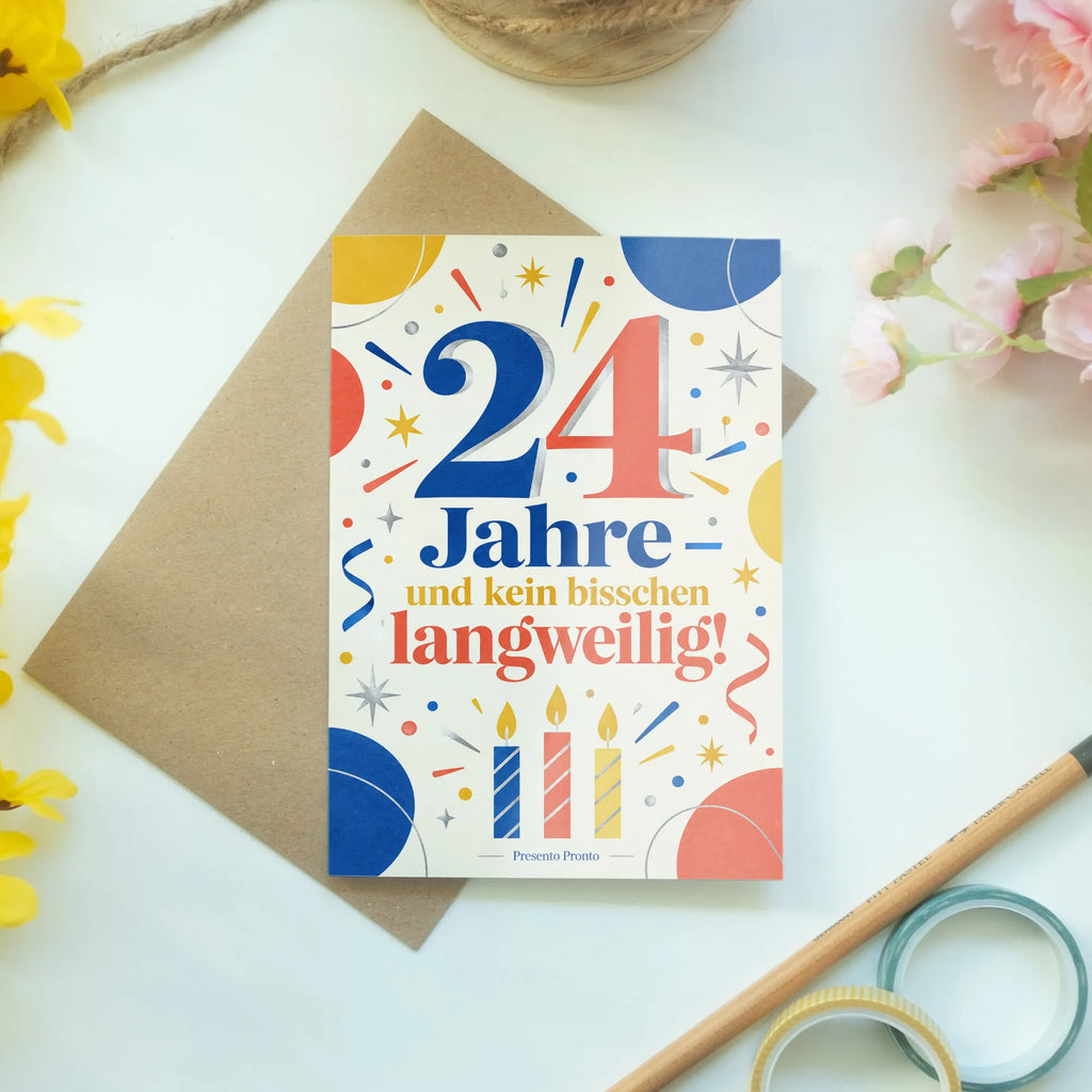Lustige Geburtstagskarte zum 24. Geburtstag mit großer Zahl 24|p:2021151|h:03d6592d68dec5491d0c846db2712aa0