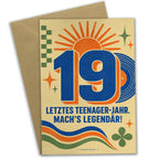 Coole Geburtstagskarte zum 19. Geburtstag mit Zahl 19|p:2021156|h:8a61771f88bb94d56cdb6f48b5753d6a