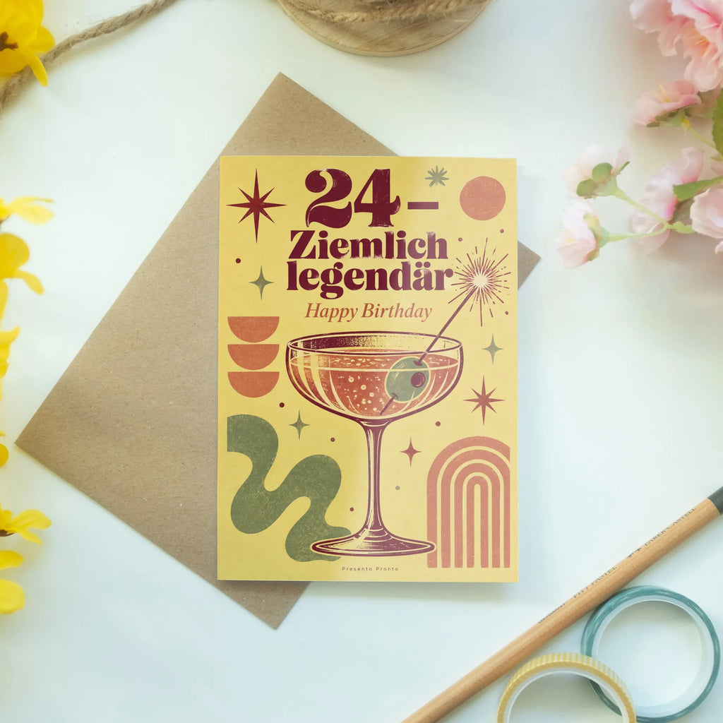 Coole Geburtstagskarte zum 24. Geburtstag mit Cocktailglas|p:2021157|h:7f15be791b161660f3dc1b9793bf0c06