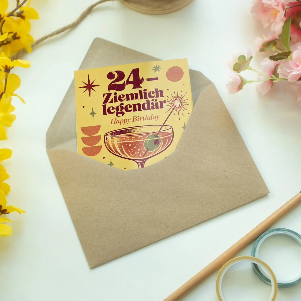 Coole Geburtstagskarte zum 24. Geburtstag mit Cocktailglas|p:2021157|h:e3a542e0cc36f684ef563438eff88777
