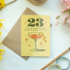 Lustige Geburtstagskarte zum 23. Geburtstag mit Cocktailglas|p:2021158|h:5d714f488d26853a72c3617d09515eef