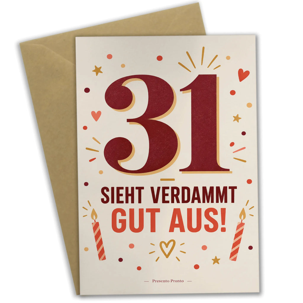 Lustige Geburtstagskarte zum 31. Geburtstag mit großer Zahl 31|p:2021160|h:90be0f35ab8516c1b364f709711ac50e