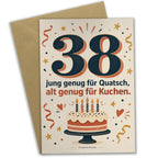 Lustige Karte zum 38. Geburtstag mit Zahl 38|p:2021172|h:b07a169ab0cbde97797ea2b33f179462