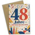 Lustige Geburtstagskarte zum 48. Geburtstag mit Zahl 48