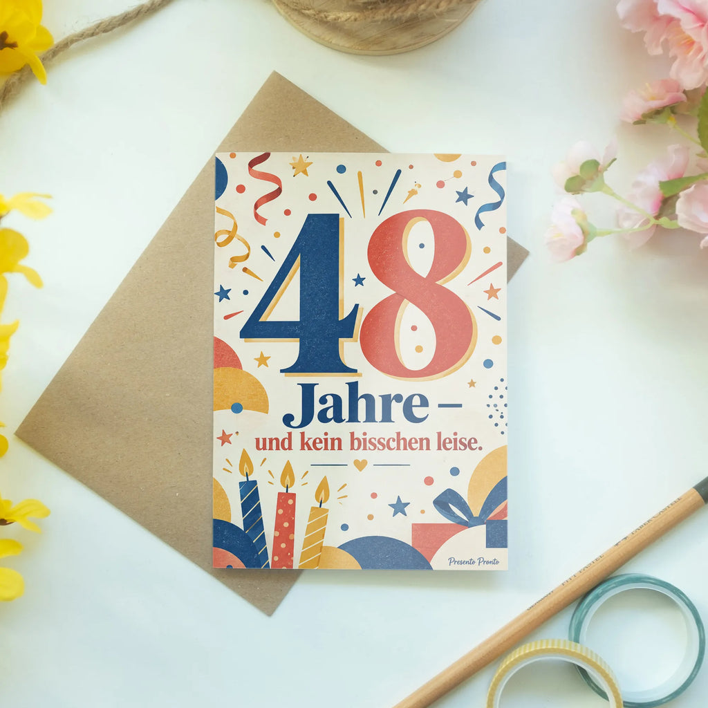 Lustige Geburtstagskarte zum 48. Geburtstag mit Zahl 48|p:2021174|h:d3fcec58aac4532005b00c945096a4ed