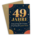 Lustige Geburtstagskarte zum 49. Geburtstag mit Konfetti