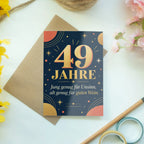 Lustige Geburtstagskarte zum 49. Geburtstag mit Konfetti|p:2021176|h:11e06d0560a4c8e056a1dfd2b5675c9f