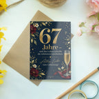 Elegante Geburtstagskarte zum 67. Geburtstag mit großer Zahl 67|p:2021191|h:64e32e2522b5a57aca9a578a79c992a5